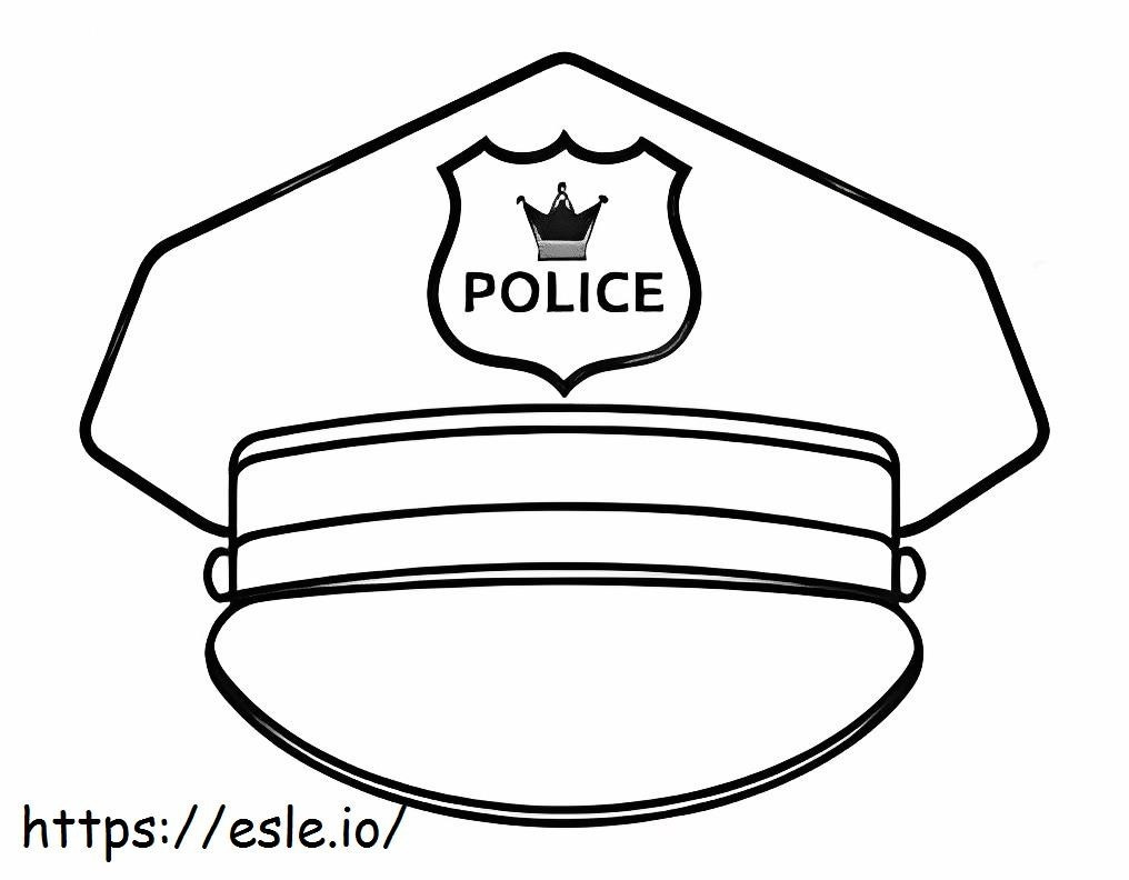 Cappello della polizia da colorare
