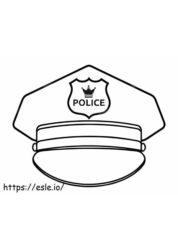 Topi Polisi Gambar Mewarnai