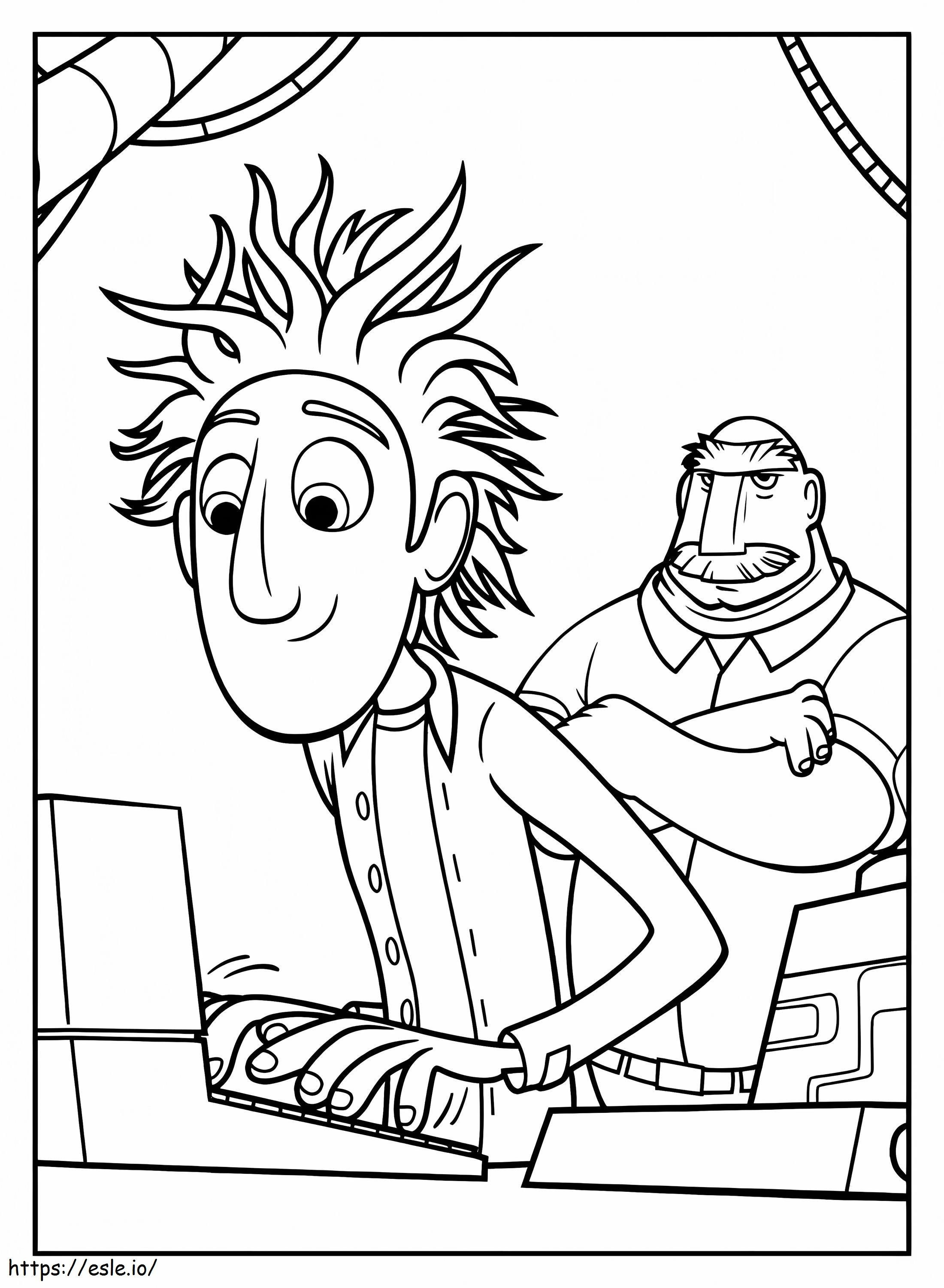 Flint Lockwood And Dad coloring page