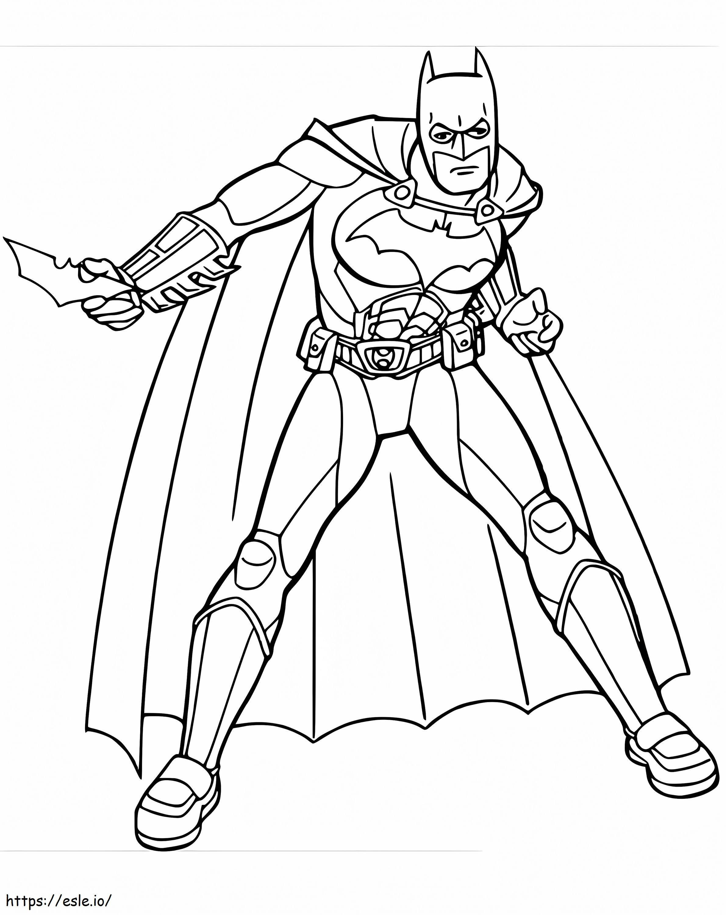 Batman com Batarang para colorir