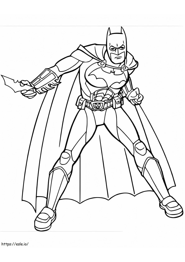Batman With Batarang coloring page