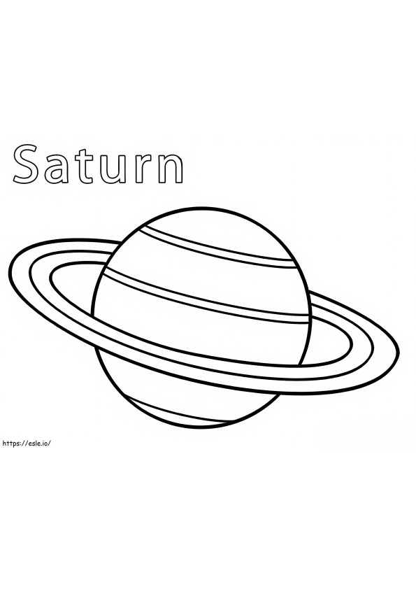 Planeta Saturno 2 para colorear