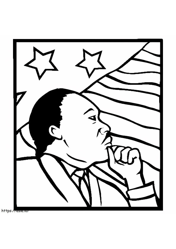 Coloriage Martin Luther King Jr 1 à imprimer dessin