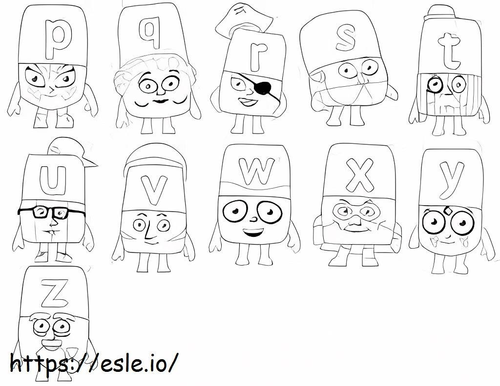 Alphablocks From A To Z coloring page