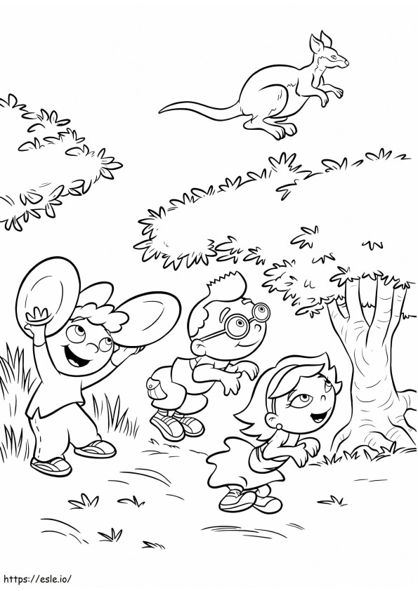 1536136391 Little Einsteins Imitating Kangaroo A4 coloring page