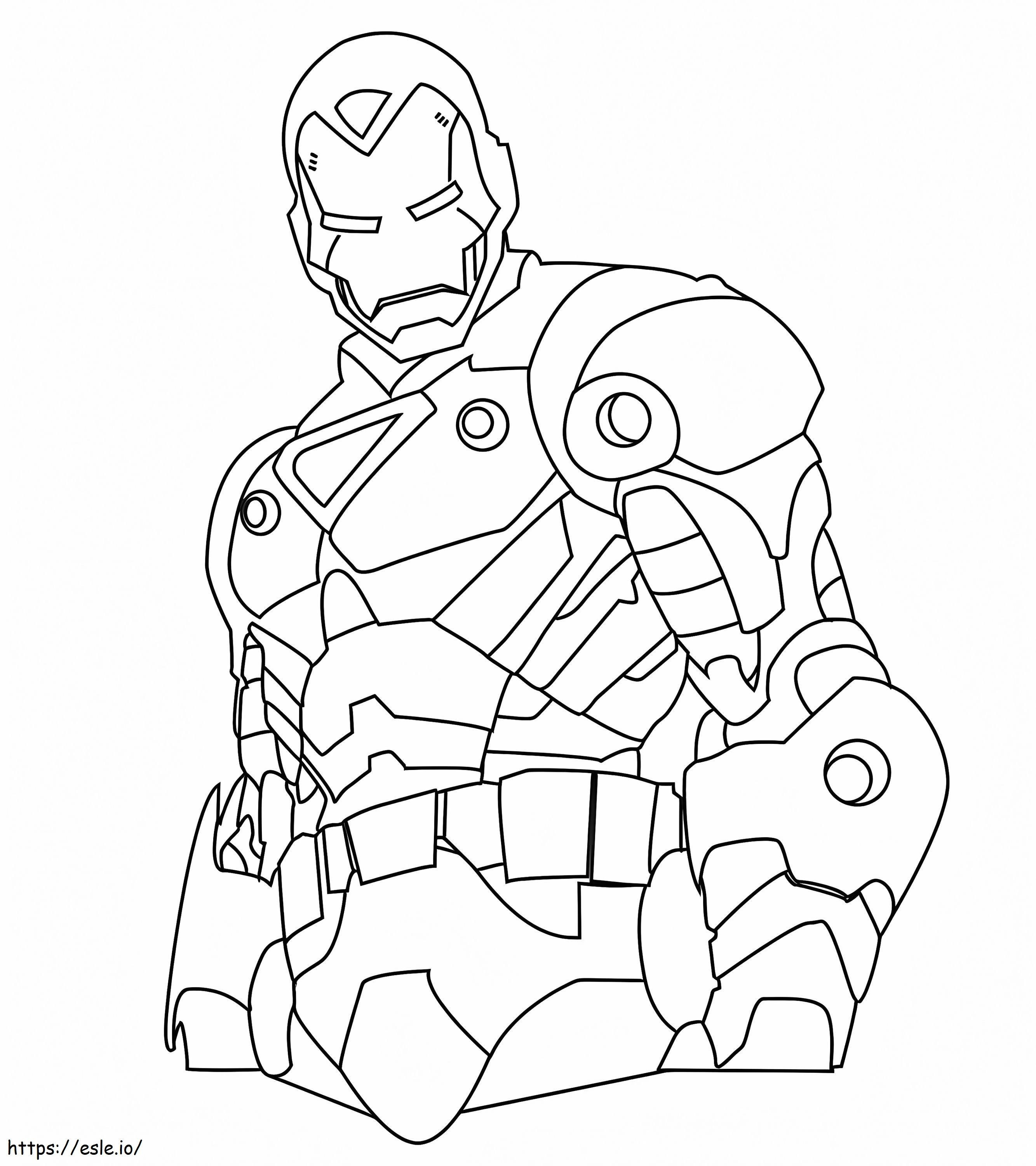 Cara de Homem de Ferro para colorir
