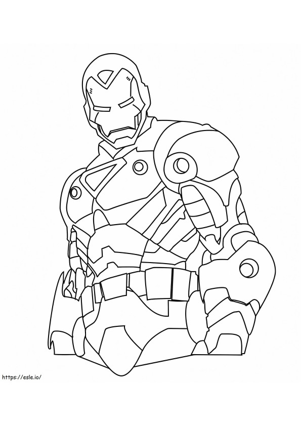 Coloriage Visage d'Ironman à imprimer dessin