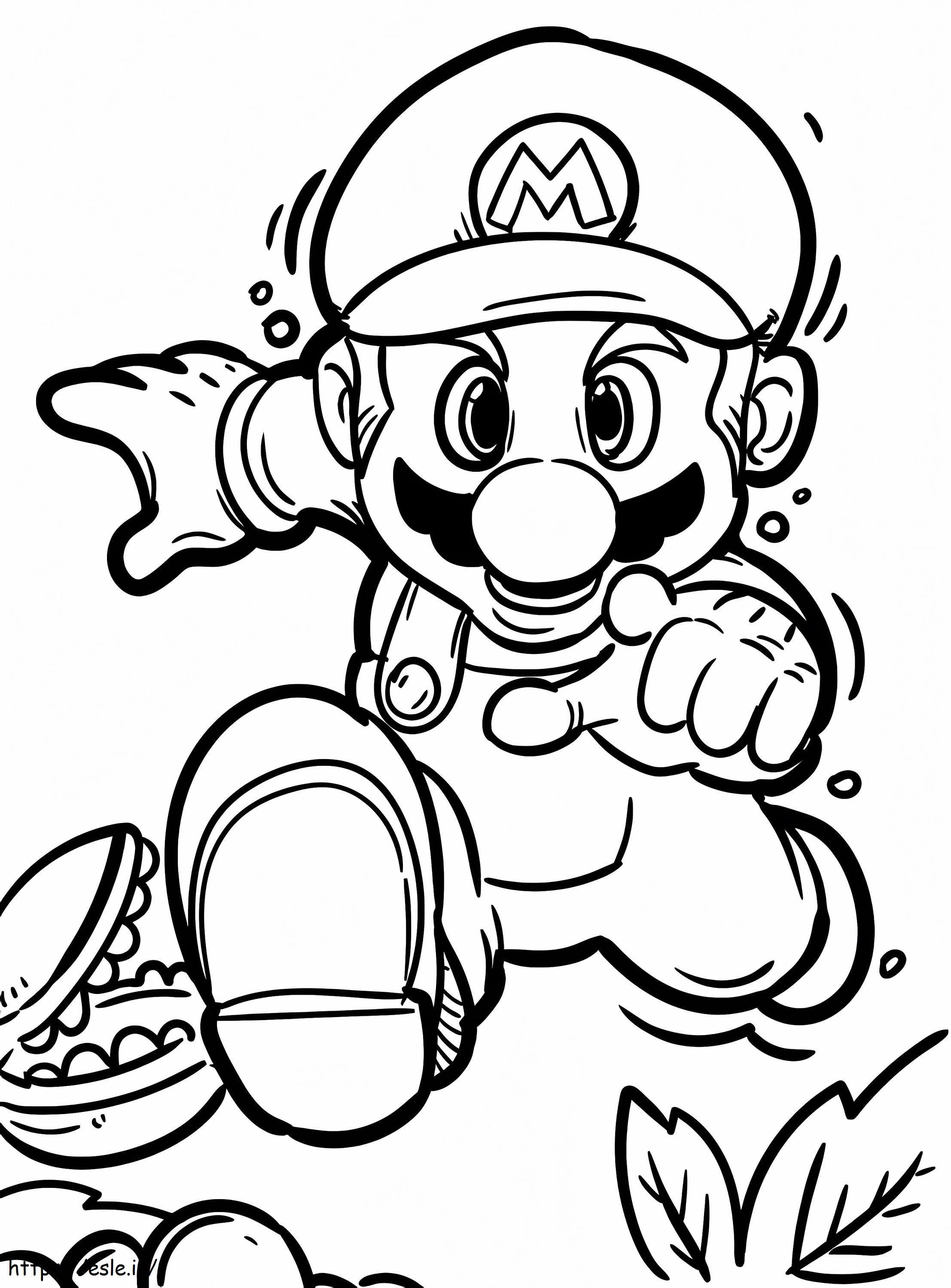 Super Mario genial para colorear