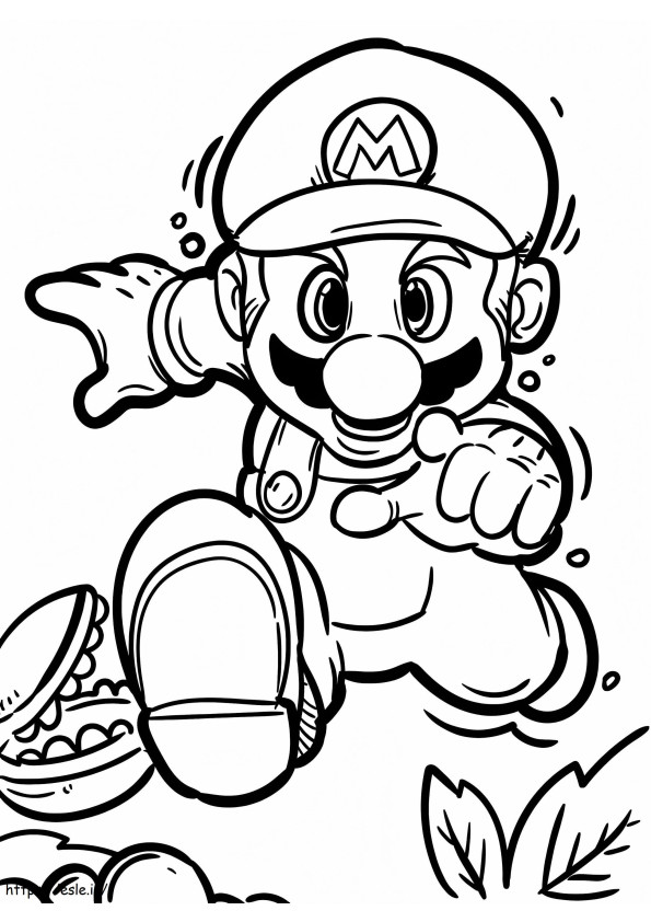 Coloriage Super Mario cool à imprimer dessin