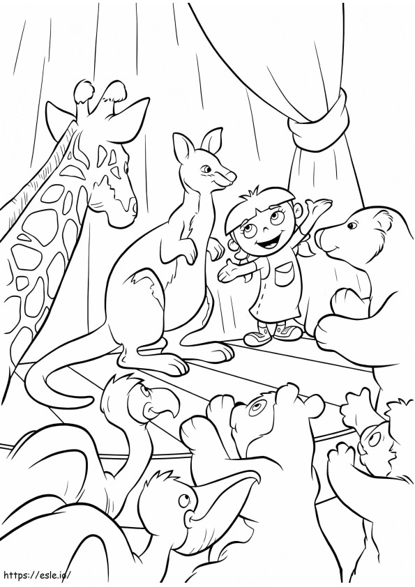 1536138060 Annie With Animals A4 coloring page