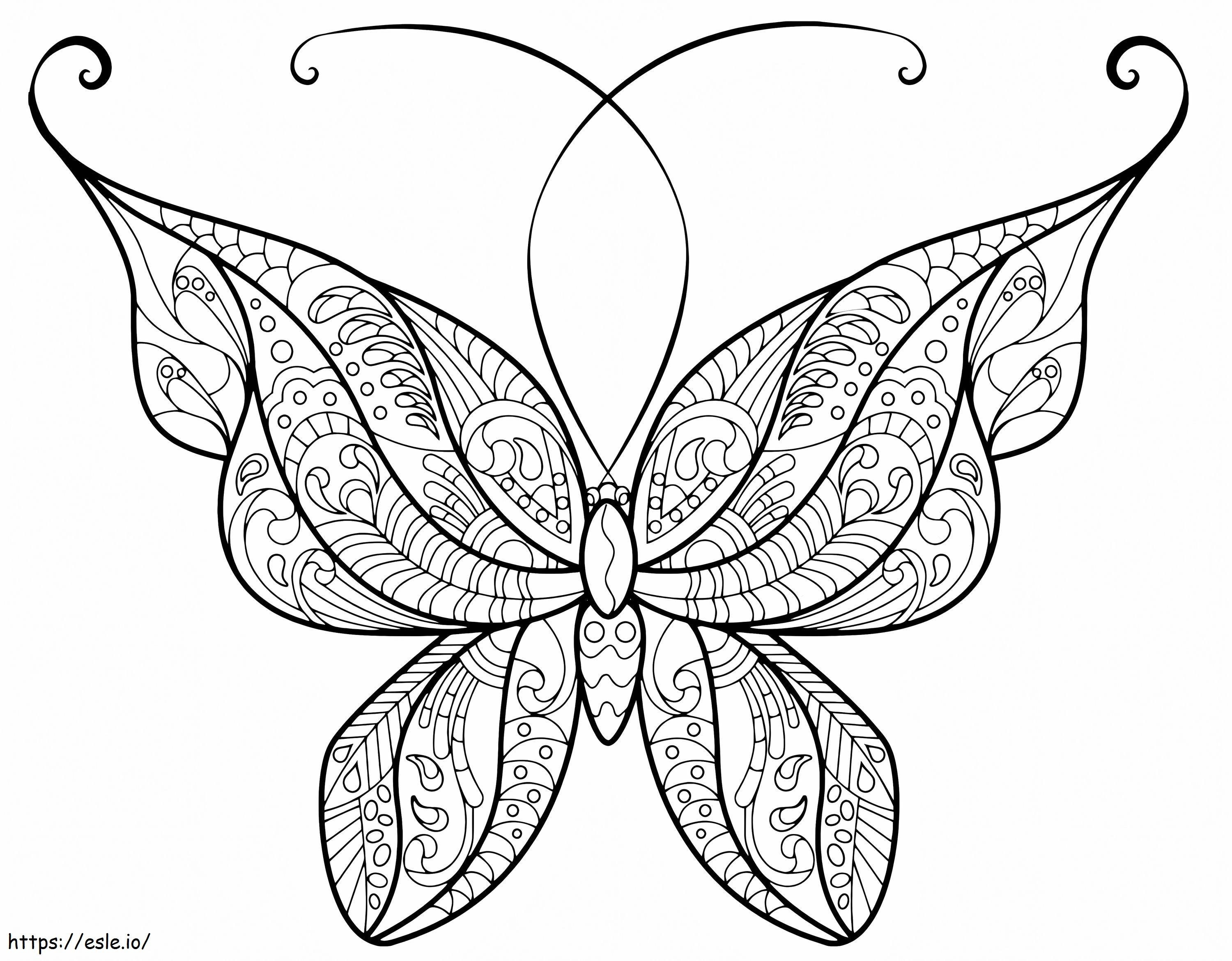Modelli graziosi di farfalle per adulti 4 da colorare