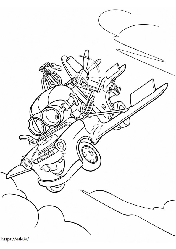 Flying Tow Mater coloring page