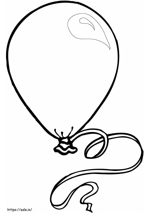 Simple Balloon coloring page