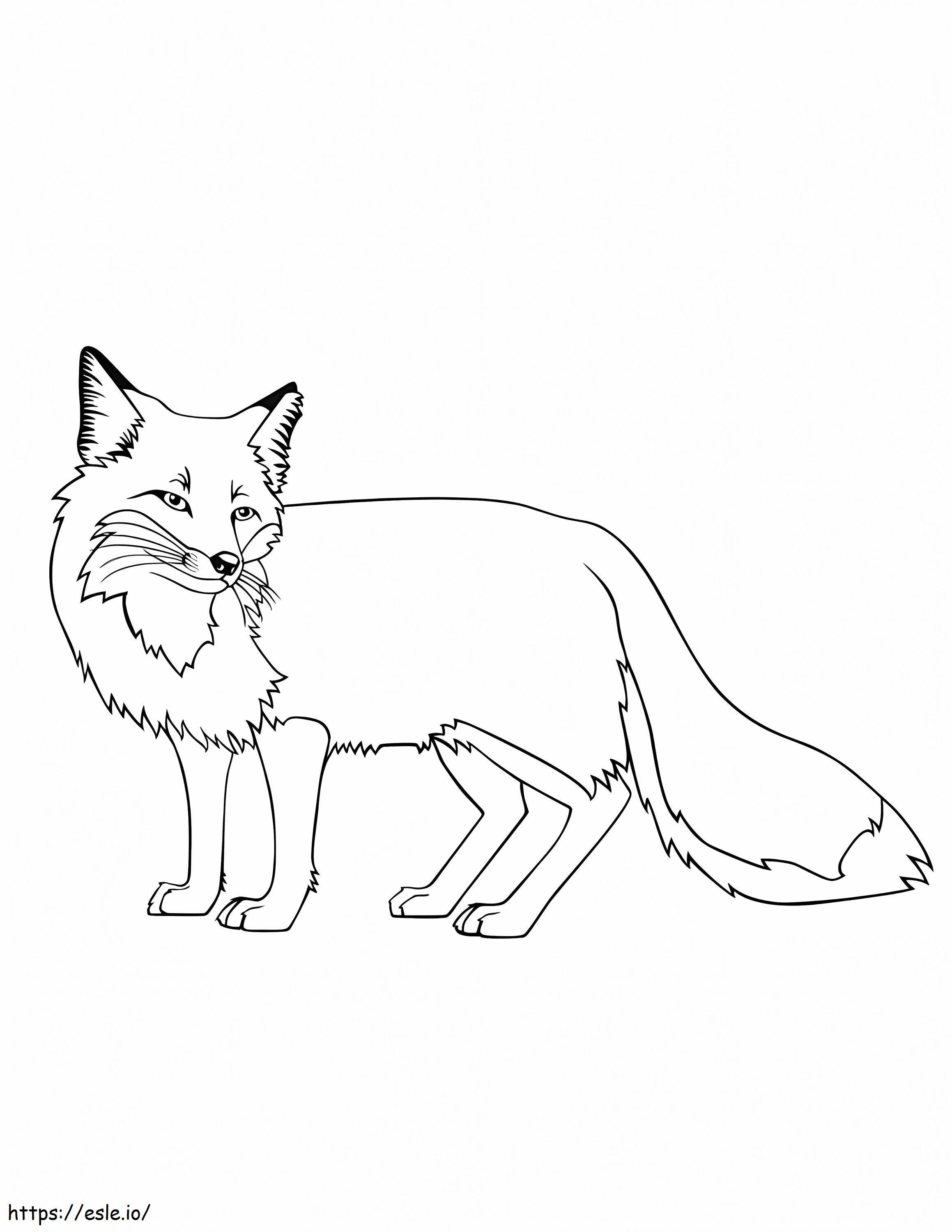 Basic Fox coloring page