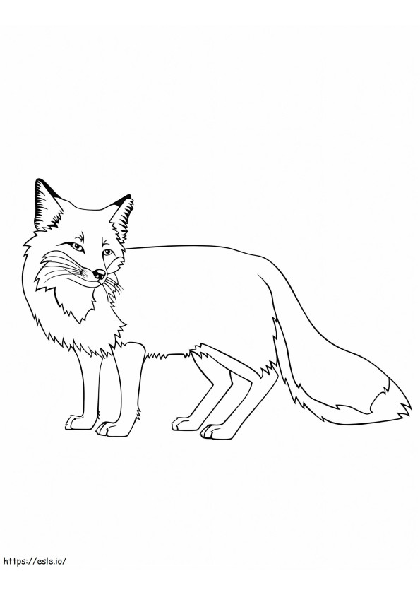 Basic Fox coloring page