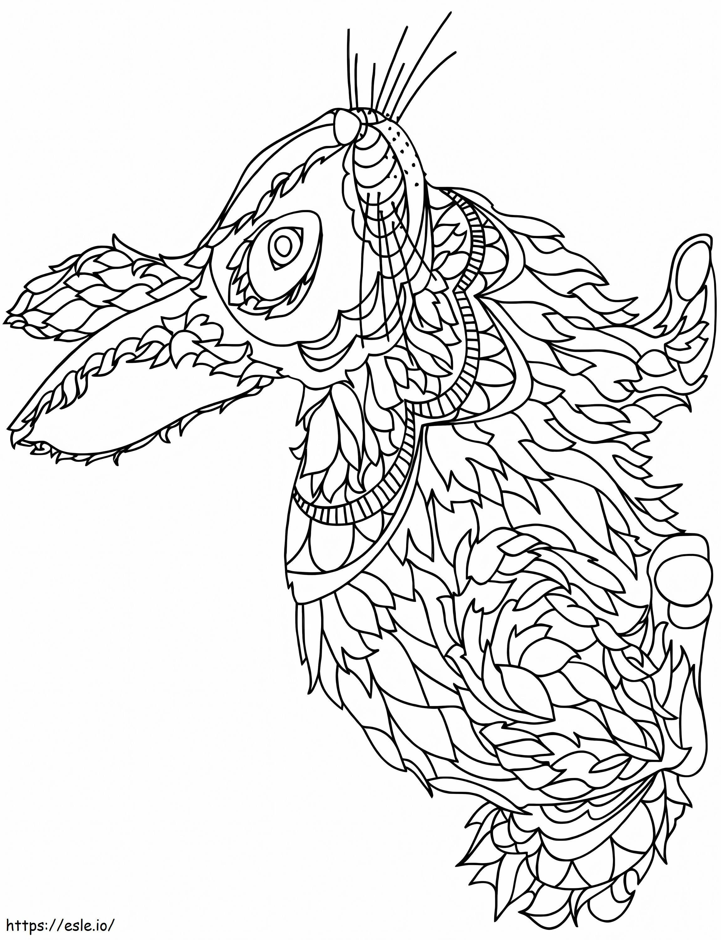 1562806962 Awesome Rabbit A4 coloring page