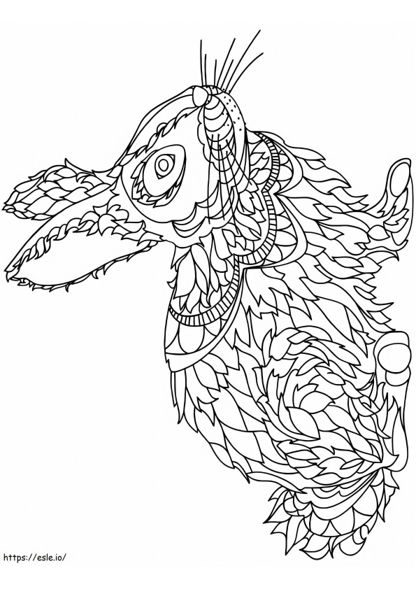1562806962 Awesome Rabbit A4 coloring page