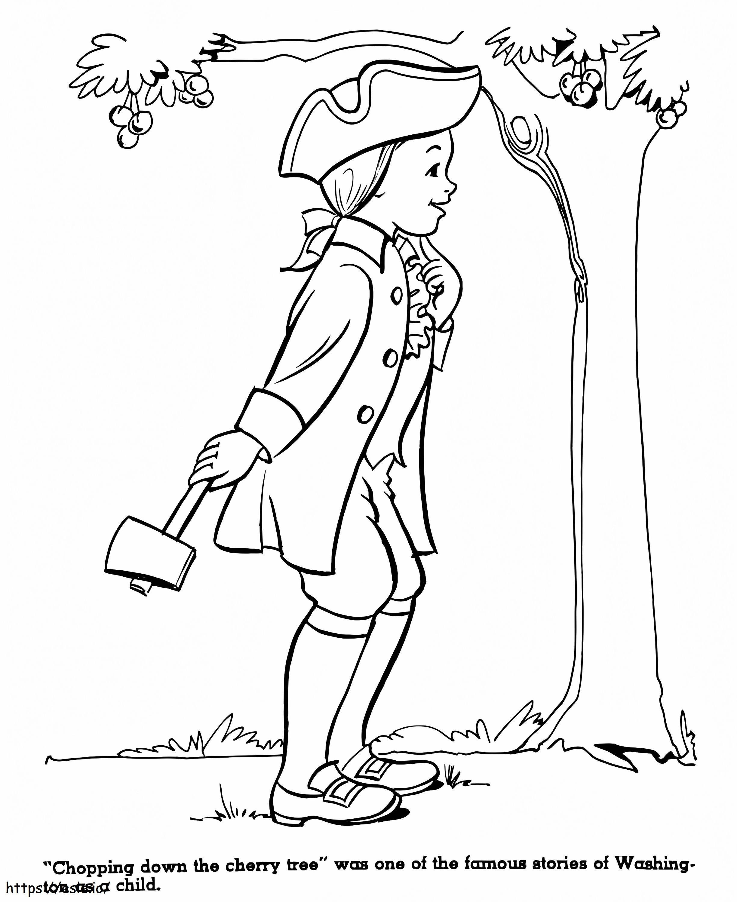 Young George Washington coloring page