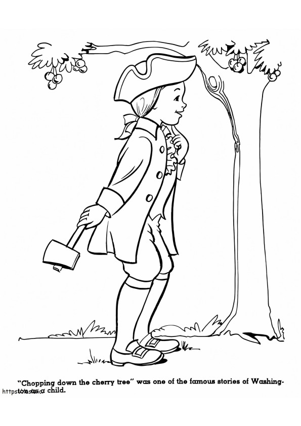 Young George Washington coloring page