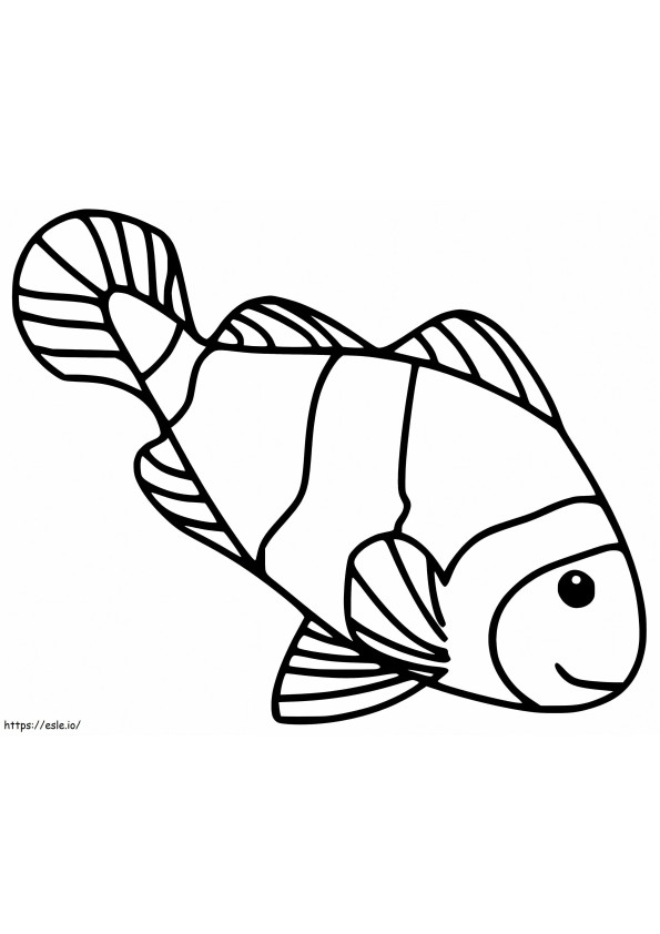 Ilmainen tulostettava Clownfish värityskuva