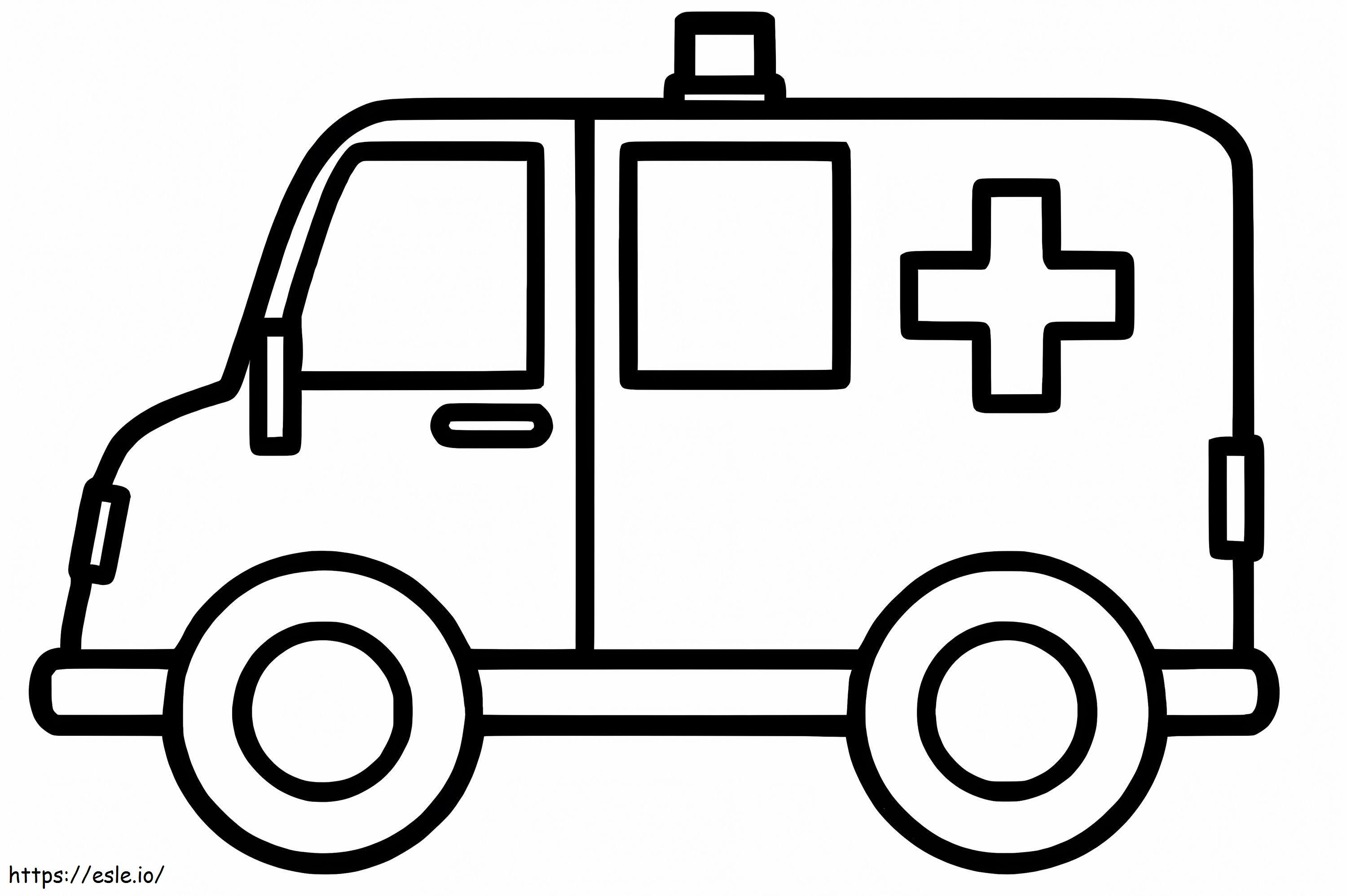 Sweet Ambulance coloring page