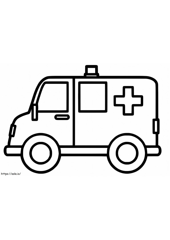 Coloriage Ambulance douce à imprimer dessin