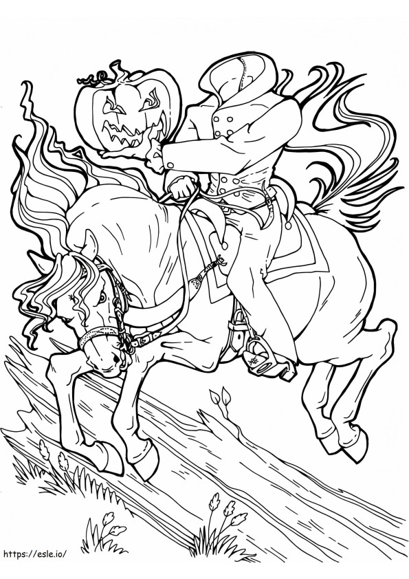 Legend Headless Horseman coloring page