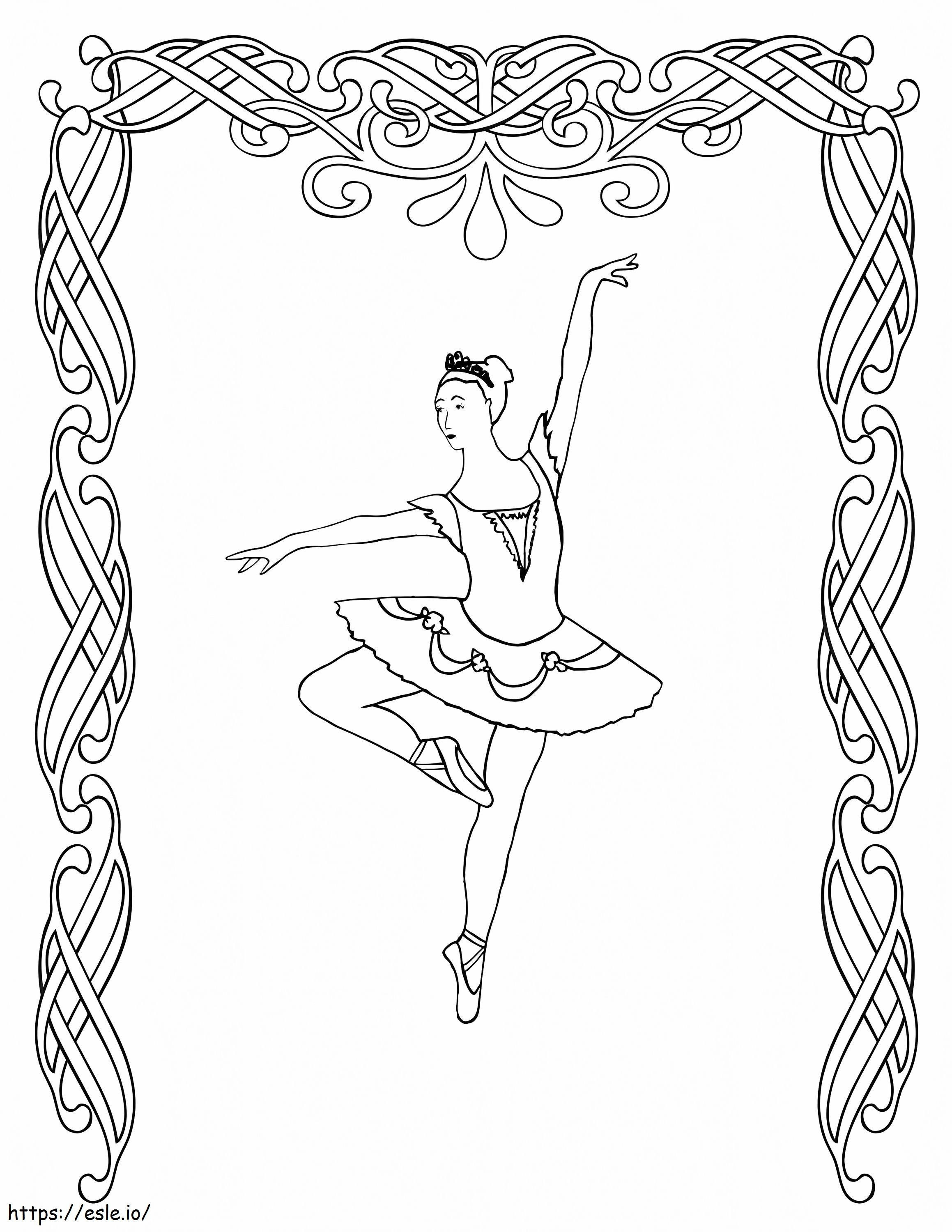 Balletto nell'immagine da colorare
