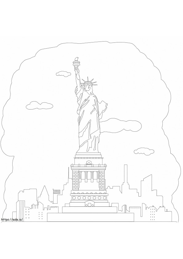 Statue Of Liberty 2 coloring page