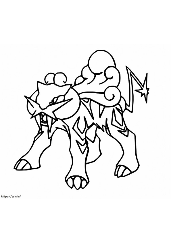 Coloriage Pokemon Raikou à imprimer dessin