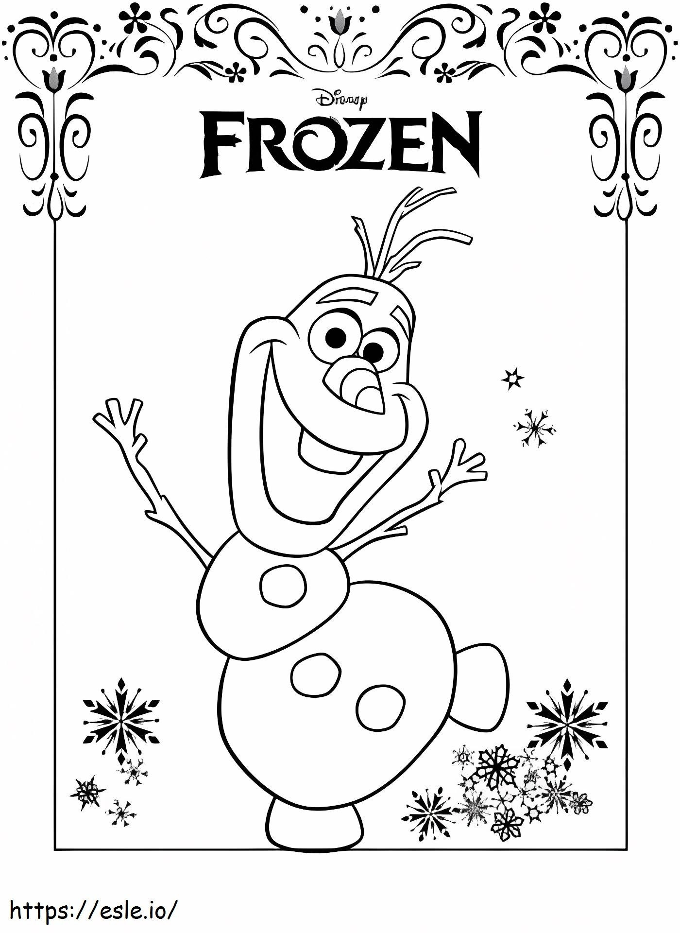 Olaf congelado para colorear