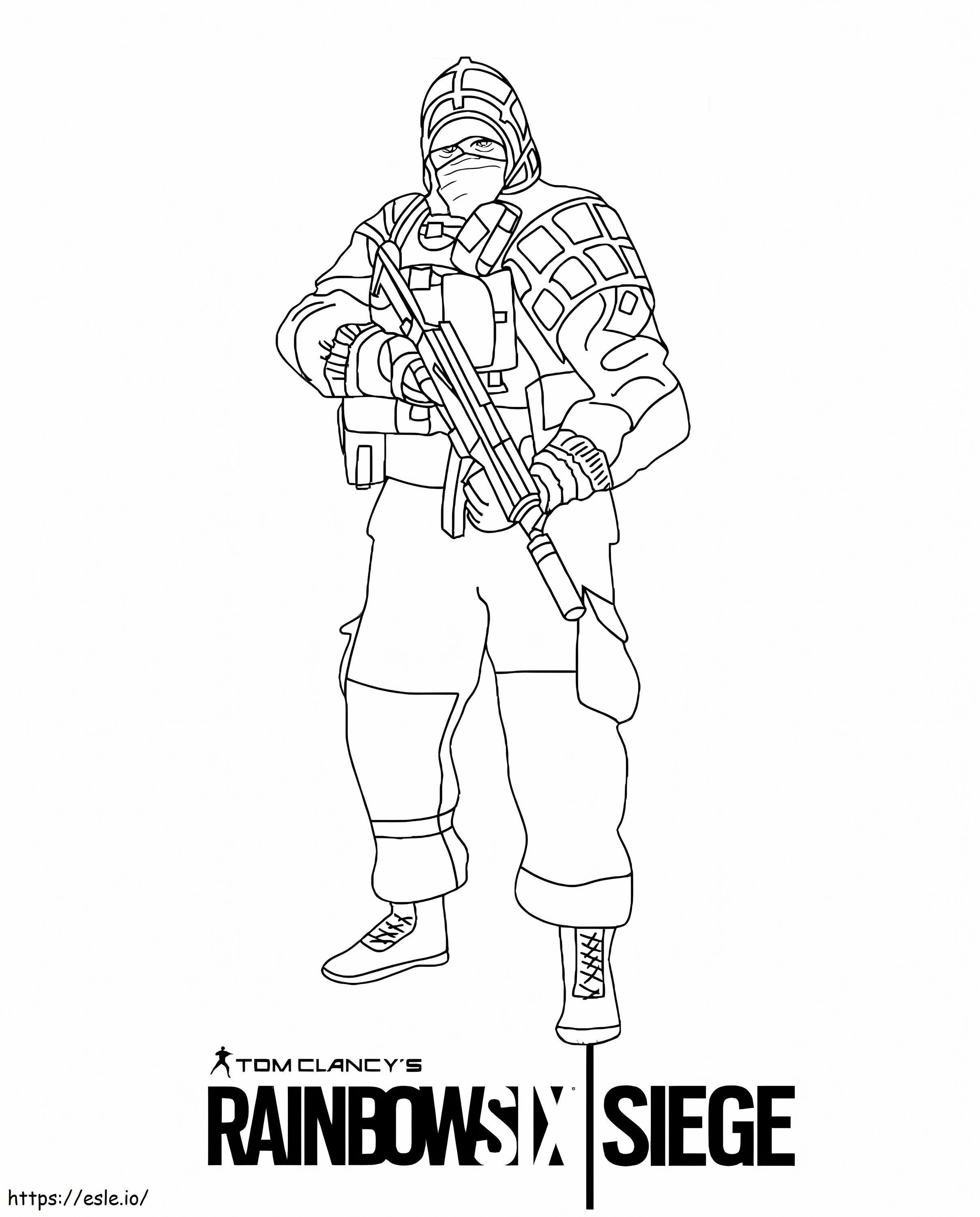 Capture Rainbow Six Siege coloring page