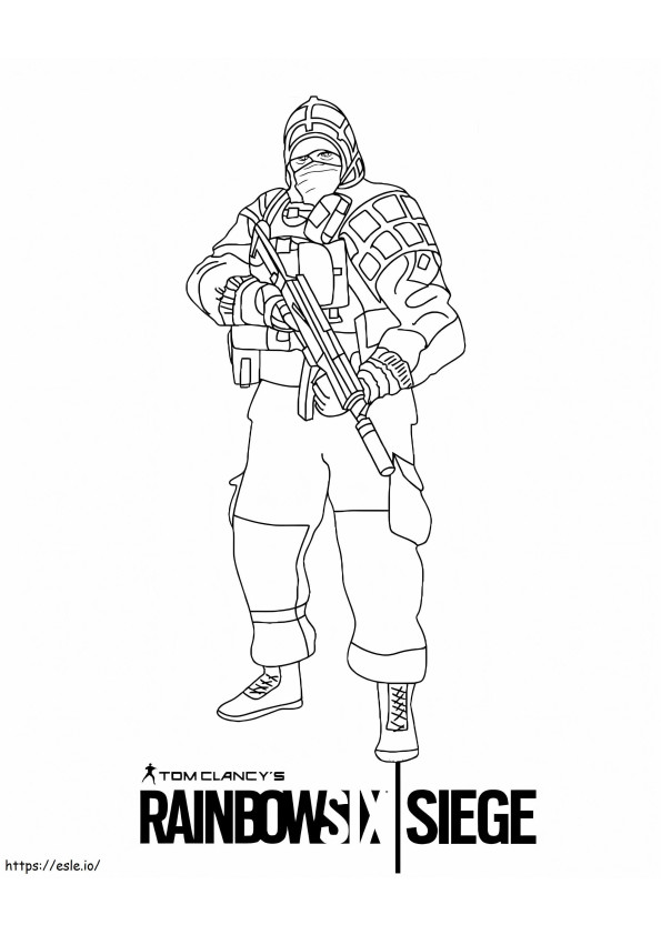 Capture Rainbow Six Siege coloring page