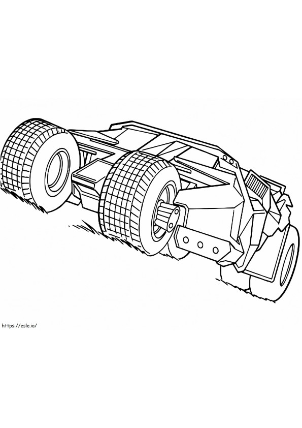 Amazing Batmobile coloring page