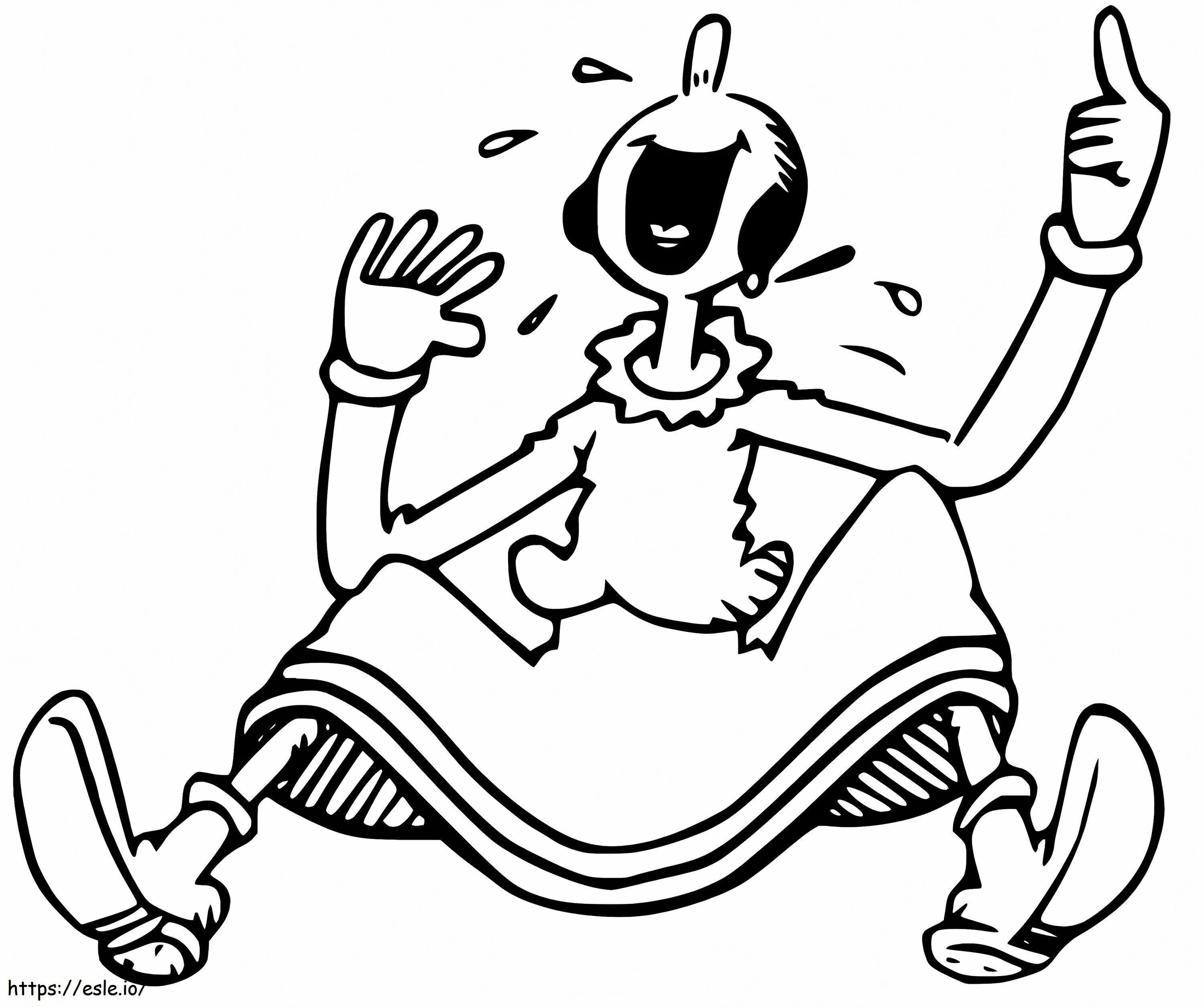 Olive Oyl Laughing coloring page