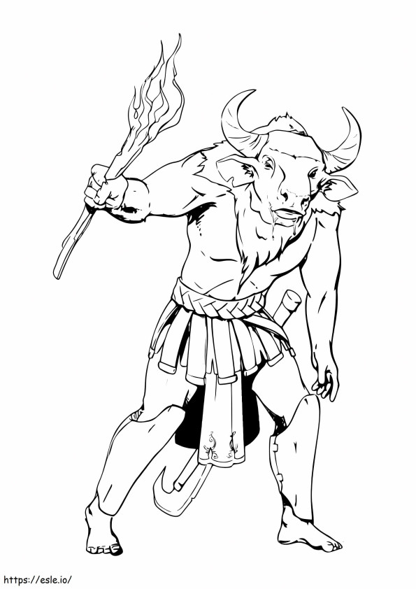 Great Minotaur coloring page