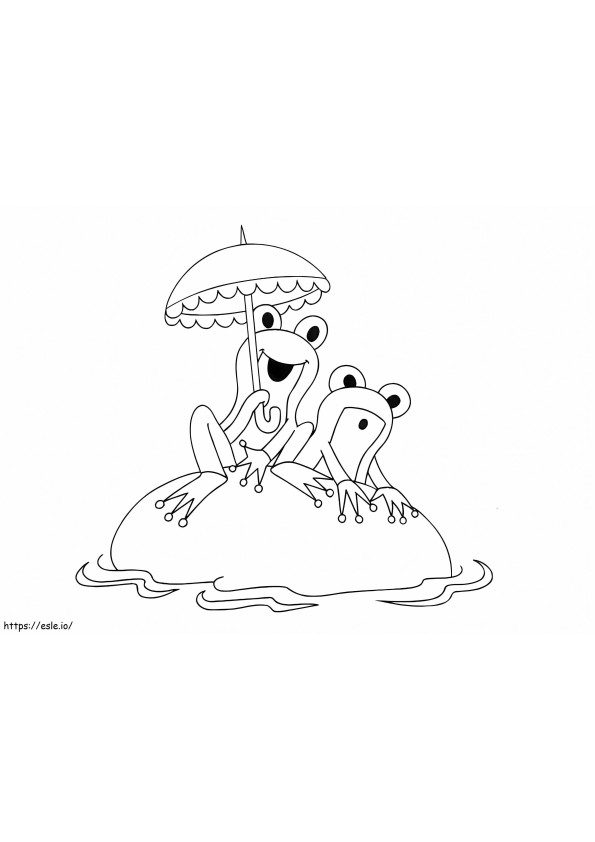 Frogs From Krtek coloring page