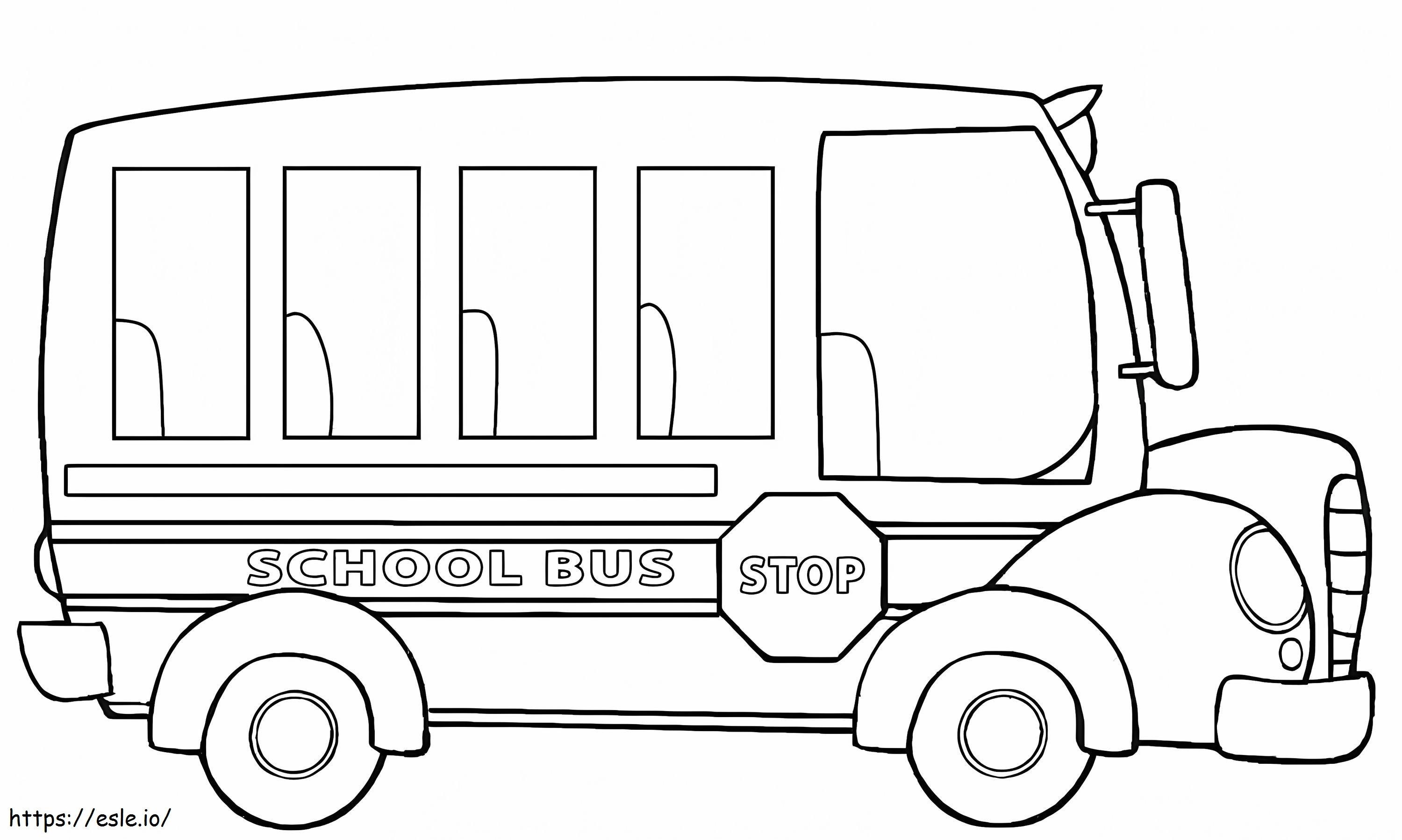 Ônibus escolar incrível para colorir