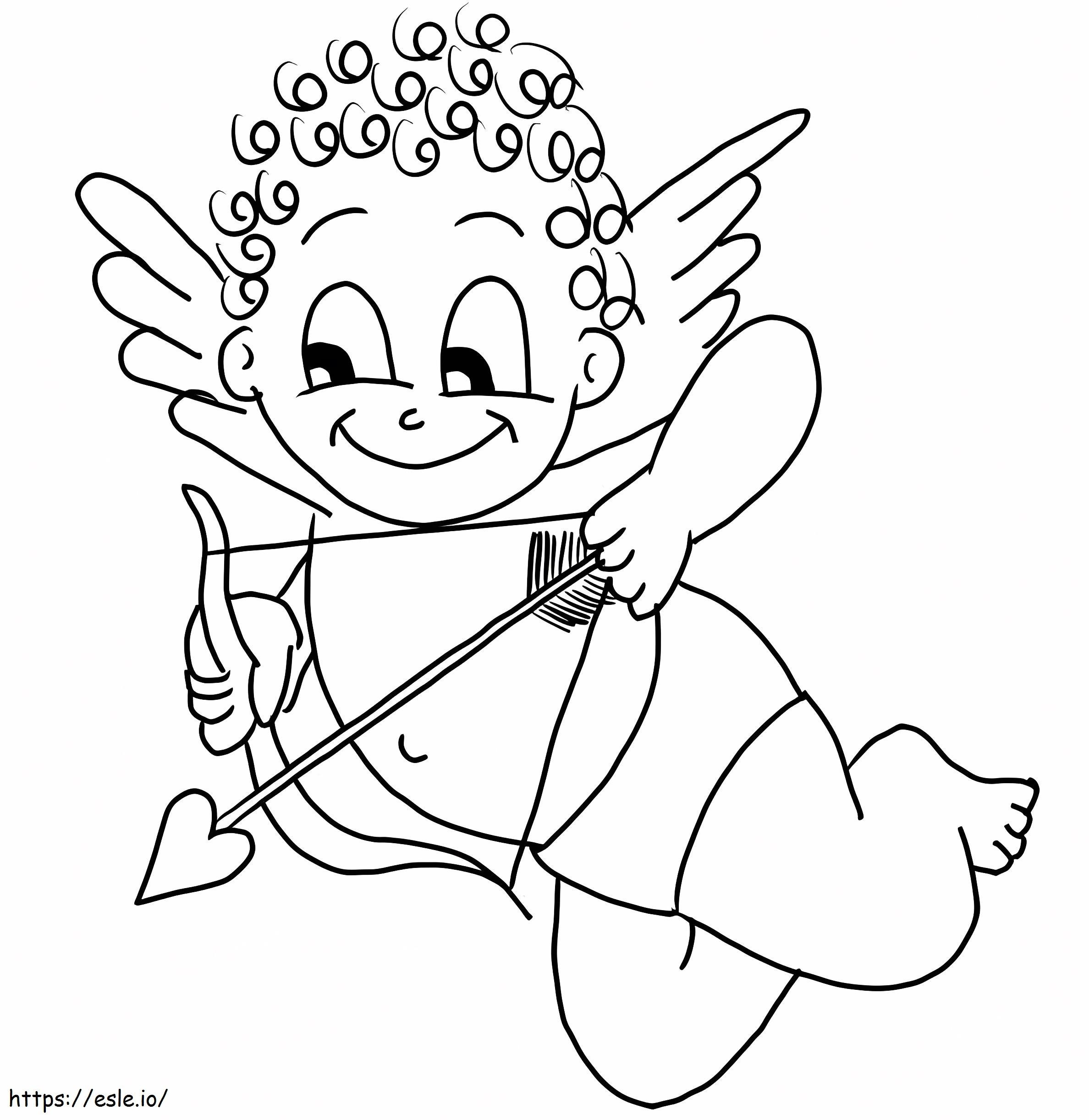 Coloriage Cupidon normal à imprimer dessin