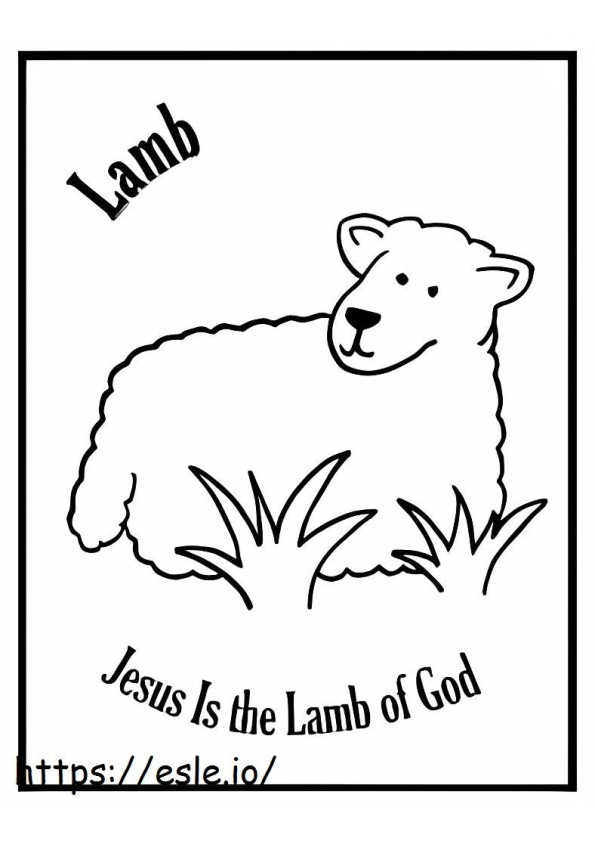 神の子羊としてのイエス ぬりえ - 塗り絵