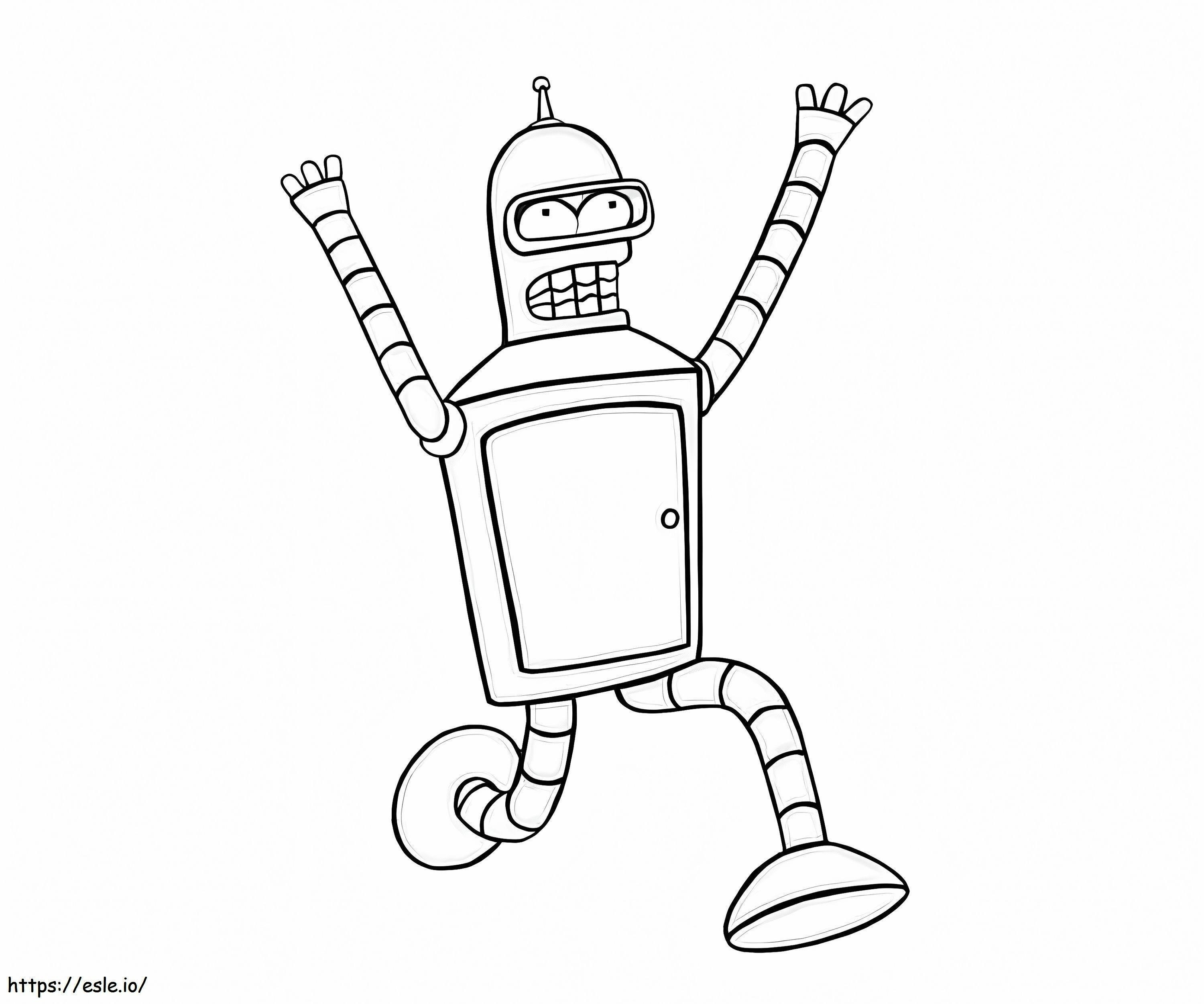 Running Bender coloring page