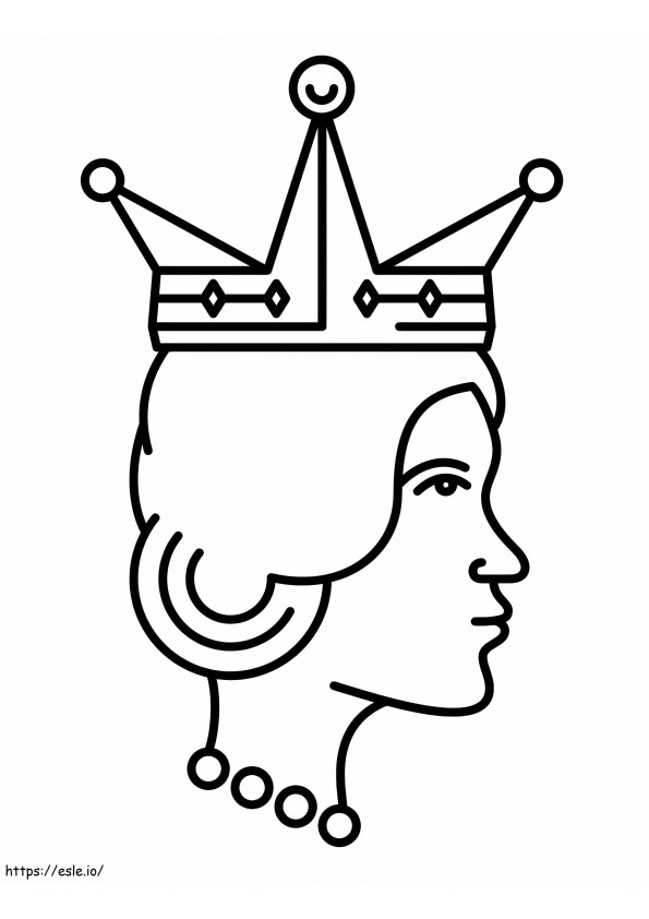 Koninginnen gezicht kleurplaat