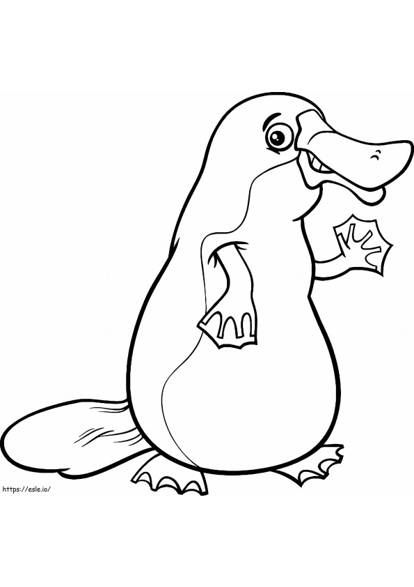 Platypus Smiling coloring page