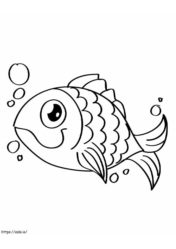 Ikan yang Menggemaskan Gambar Mewarnai