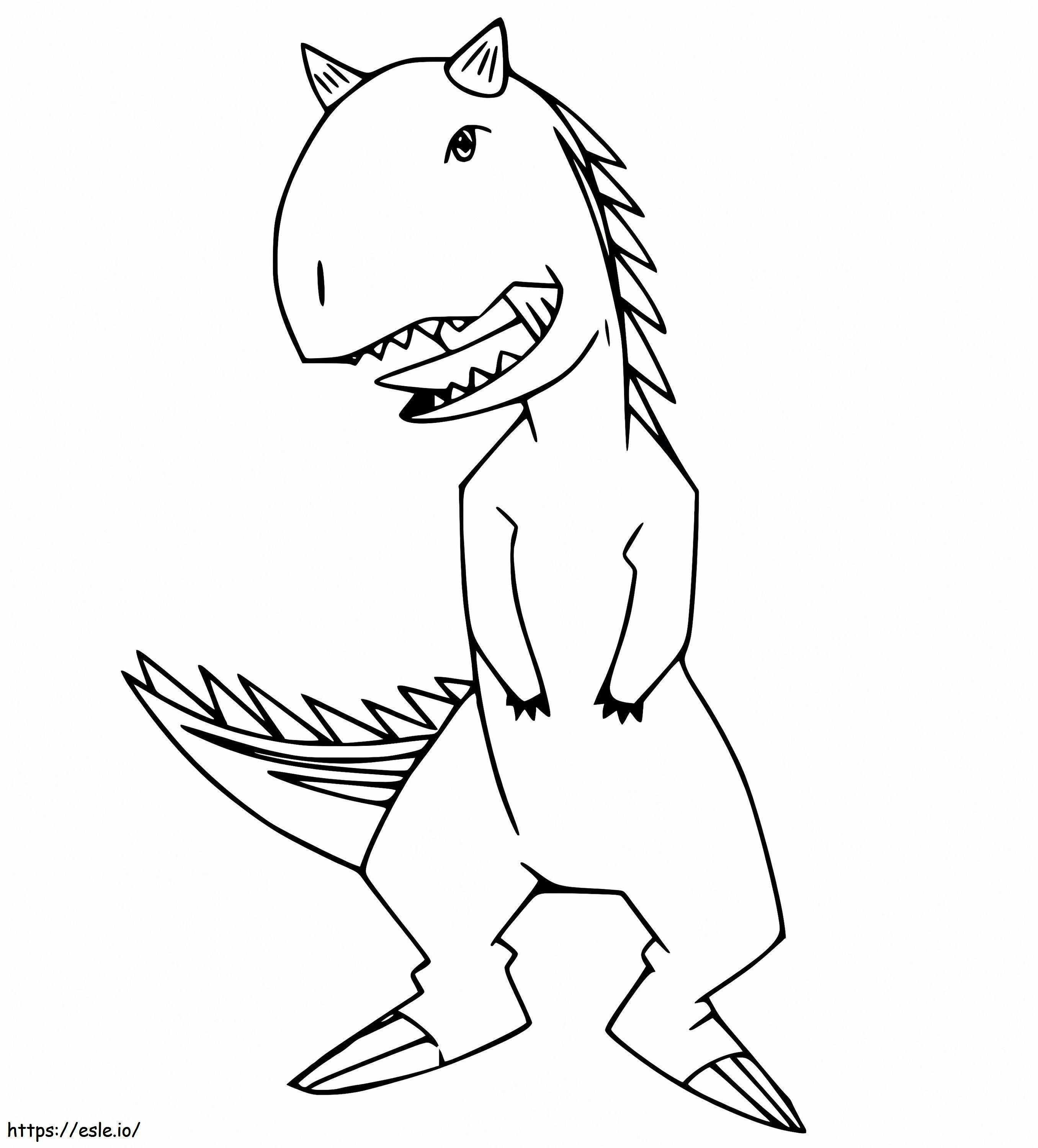 Karnotaurus yang lucu Gambar Mewarnai