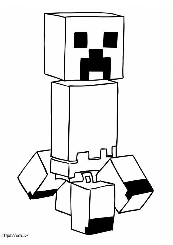 Free Printable Creeper coloring page