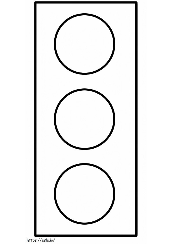 Basis verkeerslicht kleurplaat