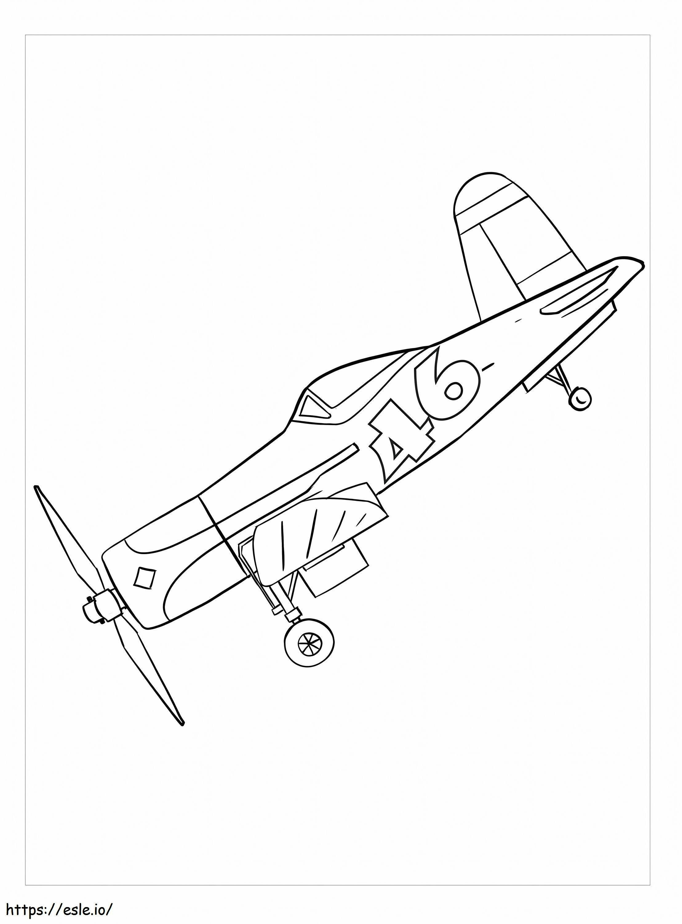 Coloriage Avion de course à imprimer dessin