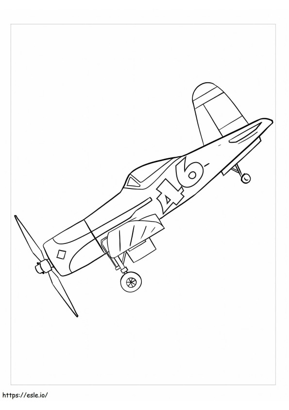Racing Plane coloring page