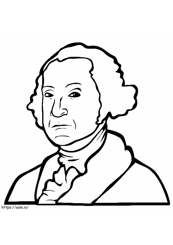 USA President George Washington coloring page